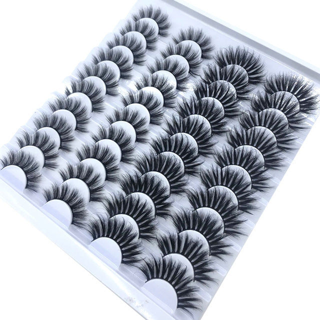 NEW 20 Pairs 8-25mm Fake Eyelashes 100 Mink Eyelashes Mink NEW 20 Pairs 8-25mm Fake Eyelashes 100 Mink Eyelashes Mink